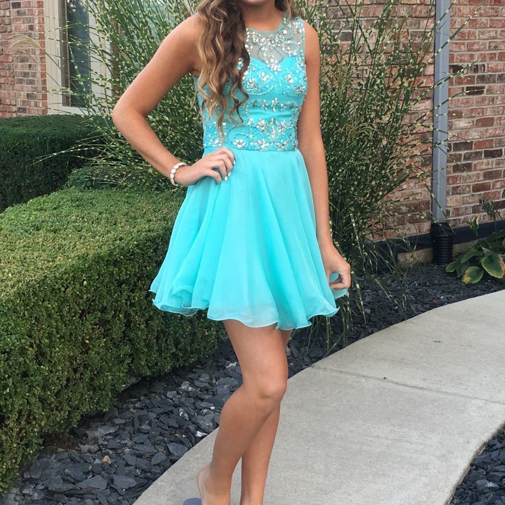 Light Blue Homecoming Dress